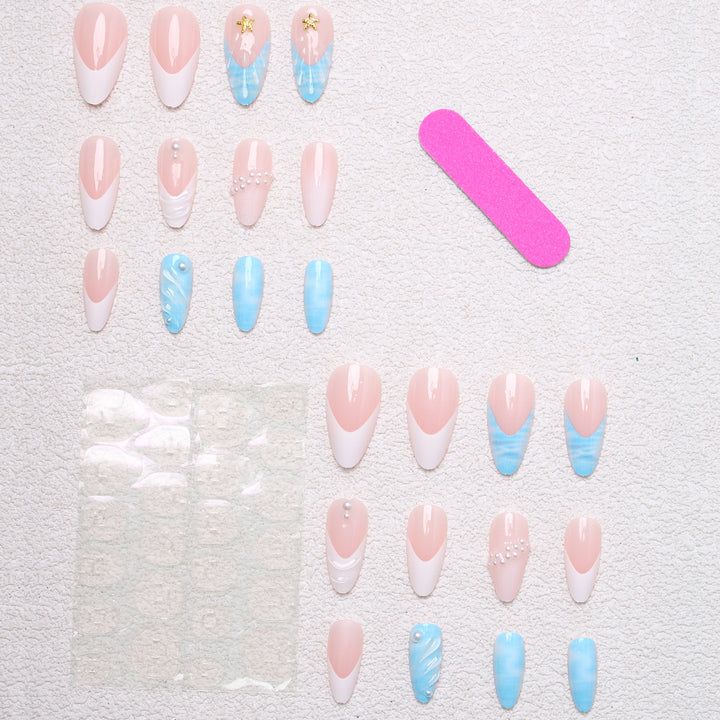Creative artificial nails with maritime motifs Kalsten