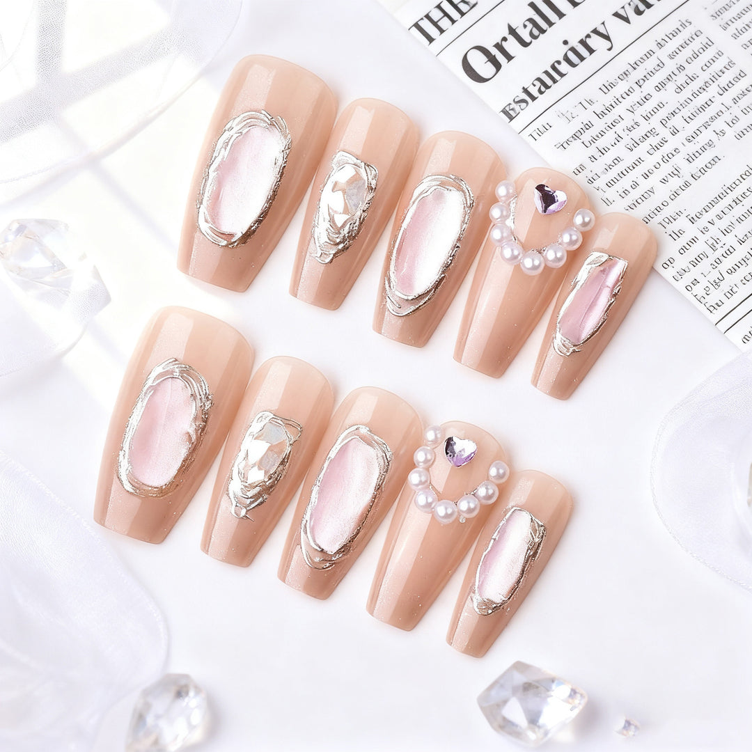 Elegant Decorative Press-On Nail Art Kalsten