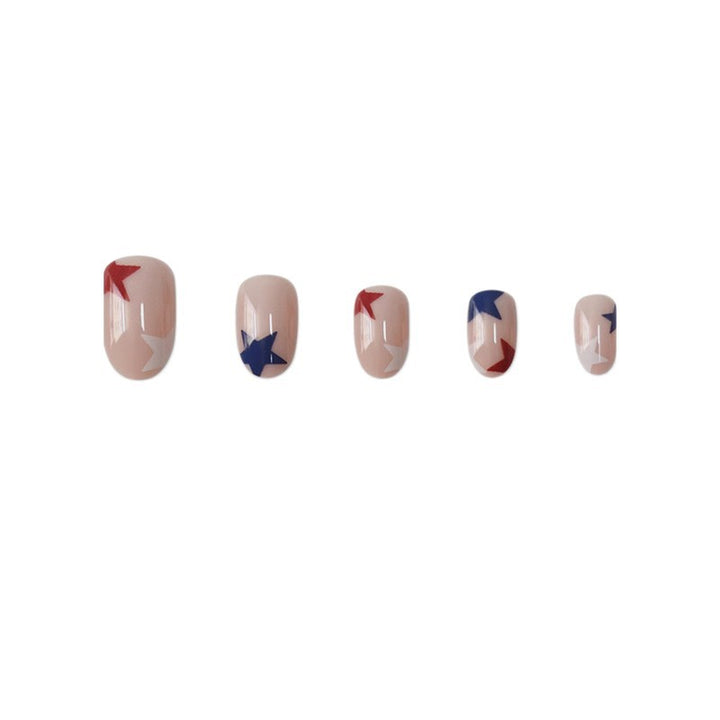 Artistic Star-Pattern Press-On Nails Kalsten