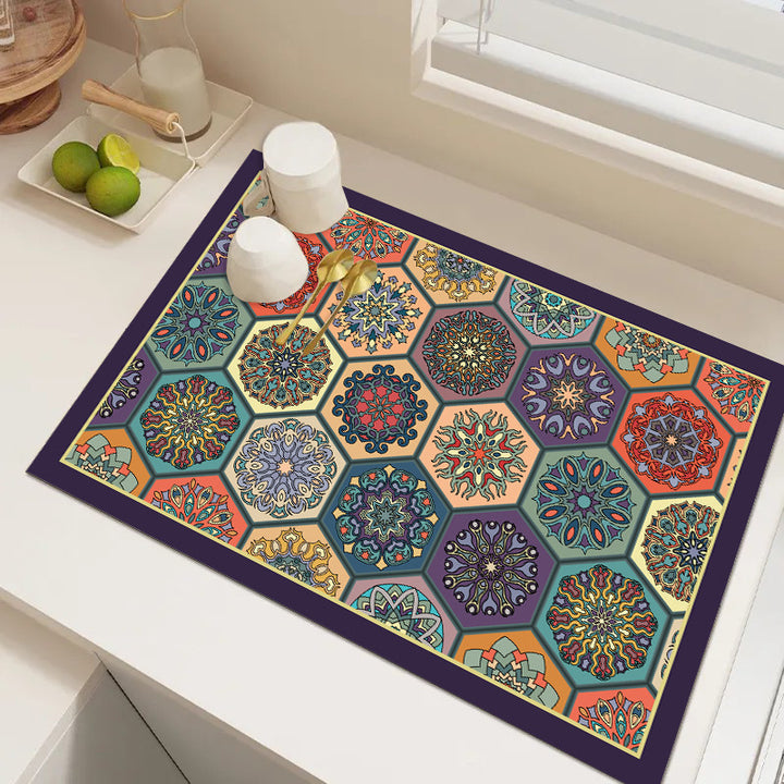 Playful Textured Kitchen Mat Kalsten