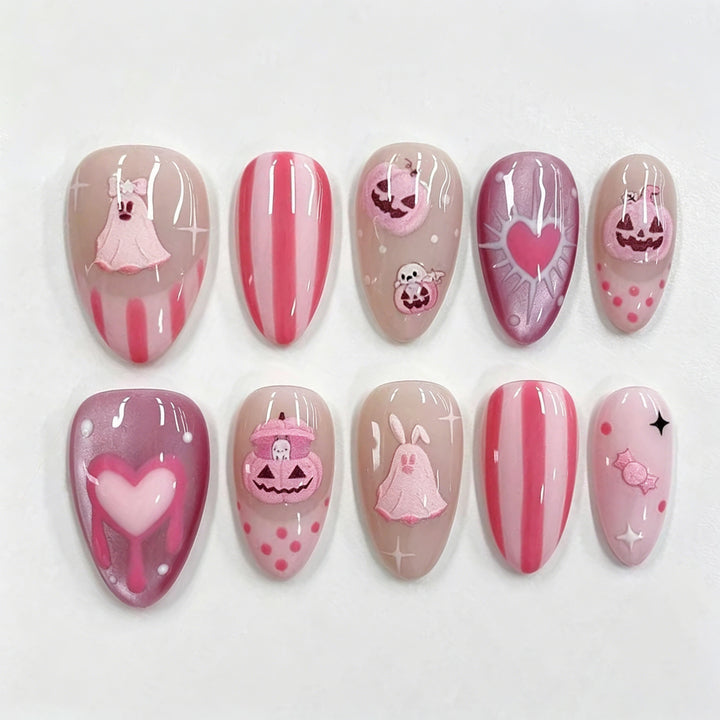Themed Halloween Press-On Nail Art Set