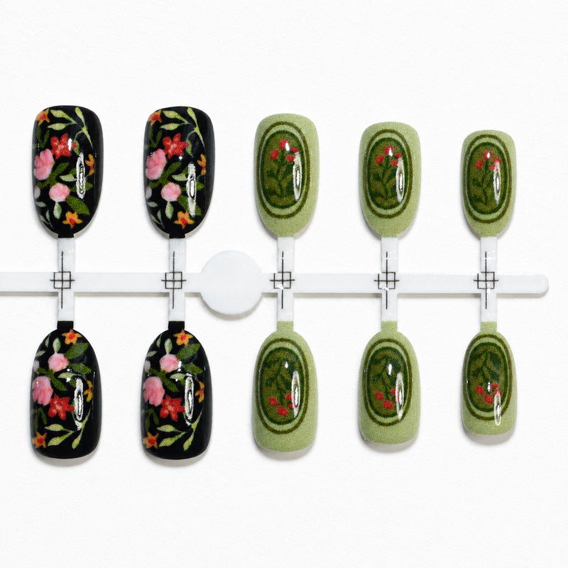 Artificial nails with floral design Kalsten