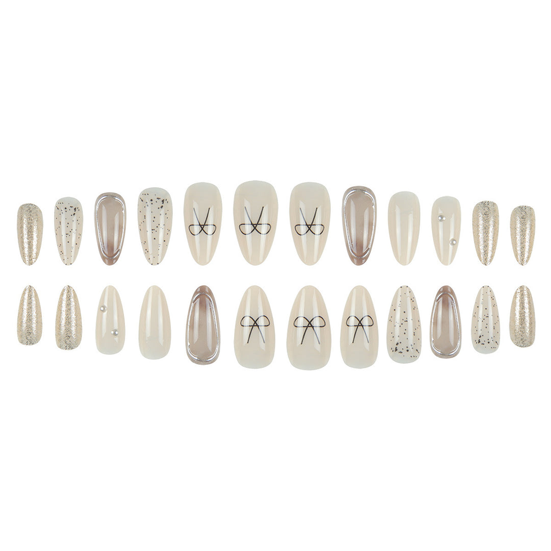 Premium Stiletto Press-On Nails with Glitter and Rhinestone Accents Kalsten