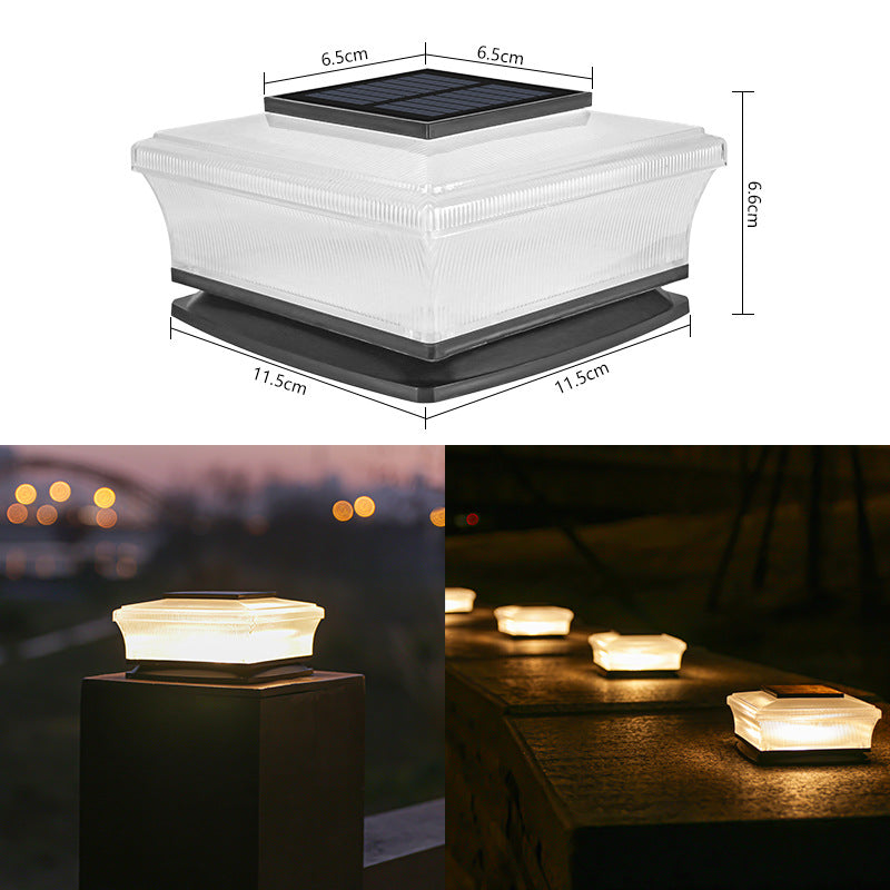 Low-Profile Solar Deck Post Cap Light With Warm Ambient Glow Kalsten
