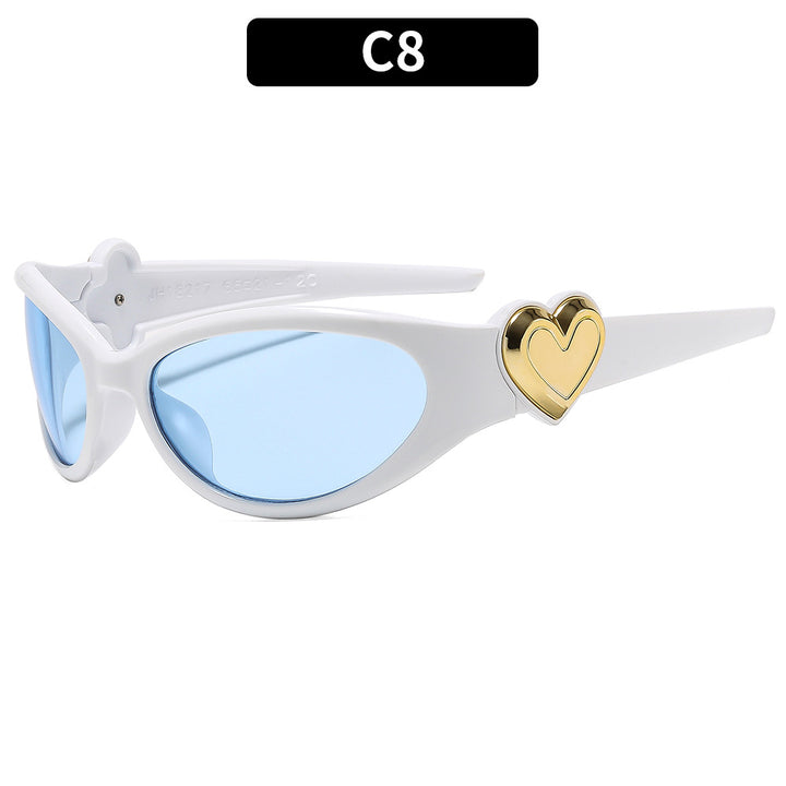 Heart-Shaped Cat-Eye Sunglasses
