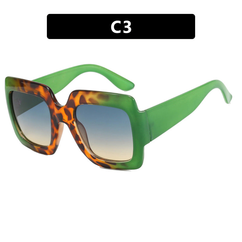 Women's oversized sunglasses with square frames and UV protection Kalsten