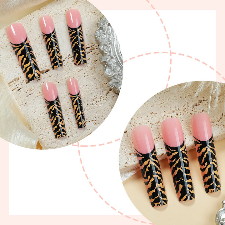 Creative nail art set with stylish animal pattern Kalsten