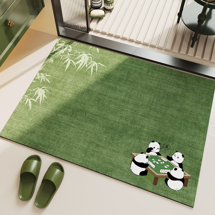 Panda-Themed Decorative Floor Mat