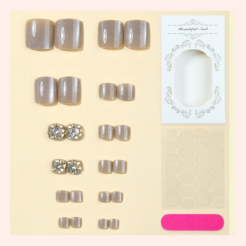 Artificial nail set with luxurious 3D decorations and elegant style elements Kalsten