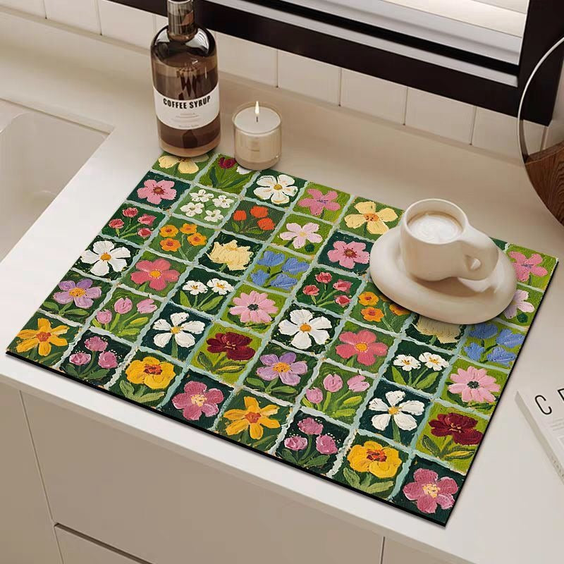 Decorative Floral Art Mat Kalsten