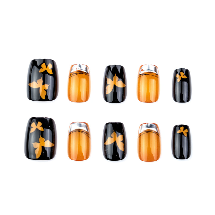 Elegant Butterfly-Inspired Press-On Nail Collection