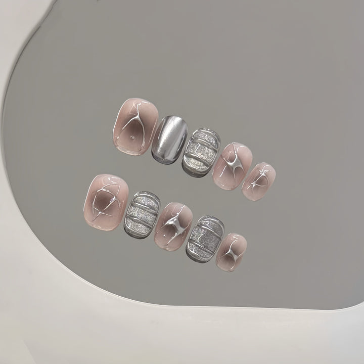 Elegant Abstract Press-On Nail Art Set Kalsten