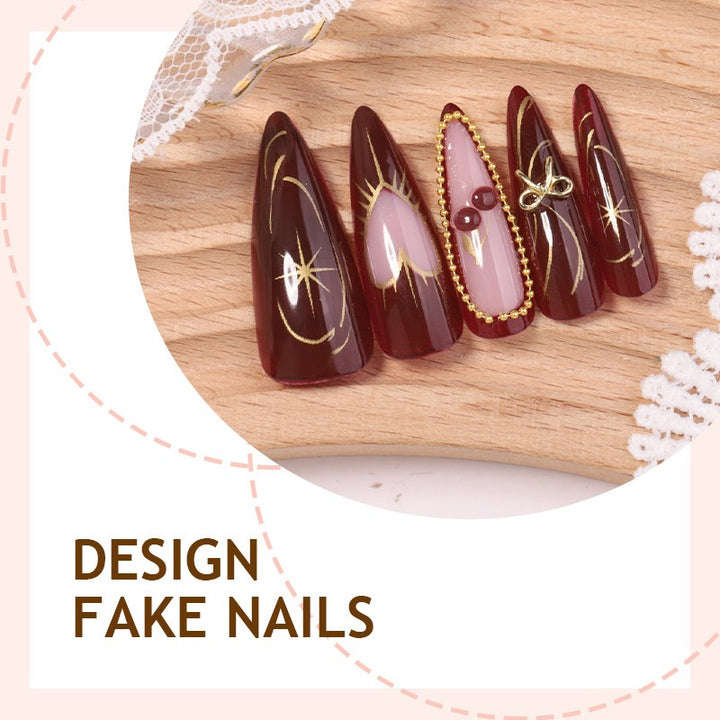 Creative nail art set with glitter accents and elegant decorations Kalsten