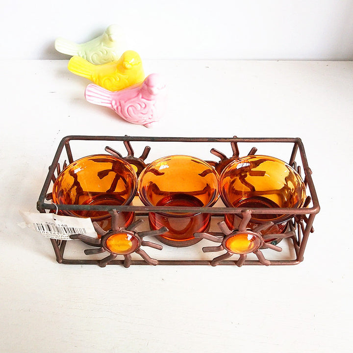 Decorative Glass Candle Holder Set