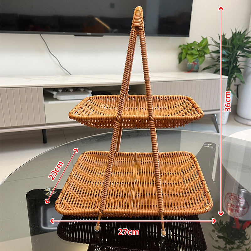 Multi-Tiered Wicker Fruit Stand Kalsten