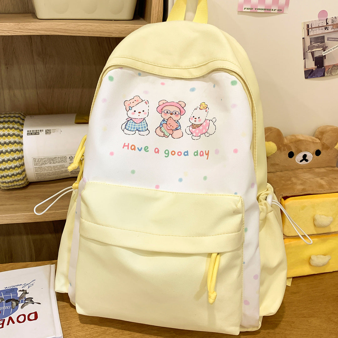 Cute Illustrated Animal-Themed Backpack Kalsten
