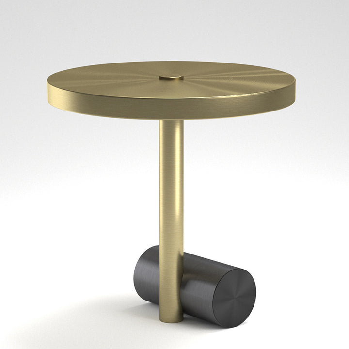 Modern Minimalist Side Table with Cylindrical Base
