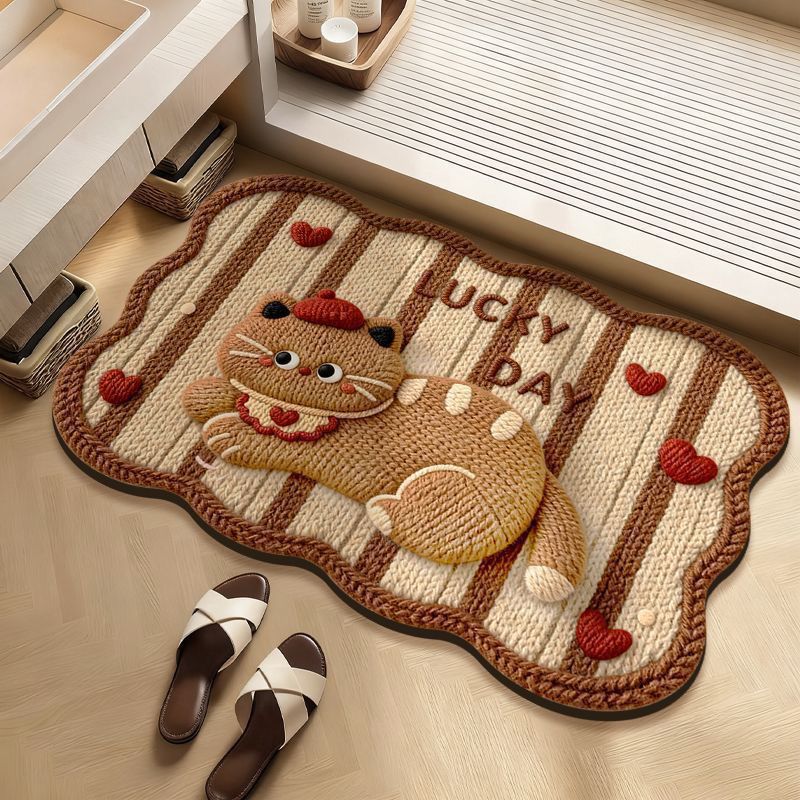Cute Bunny-Themed Bath Mat