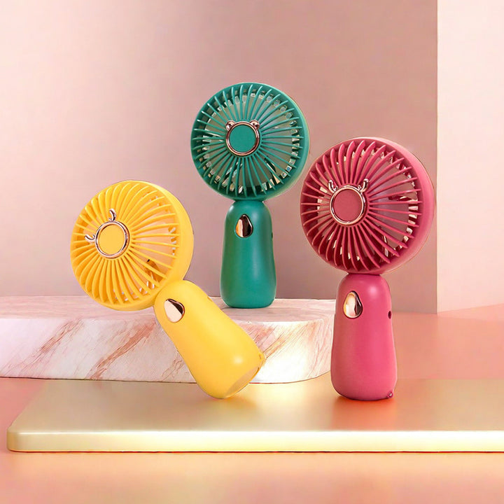 Women Portable Mini Hand Fan with Retractable Handle Kalsten