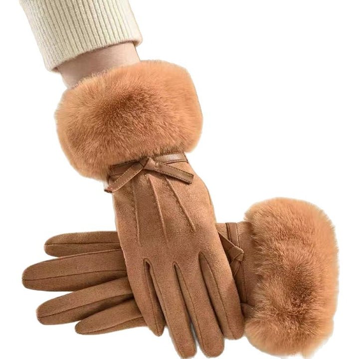 Plush Fur Cuff Gloves Kalsten