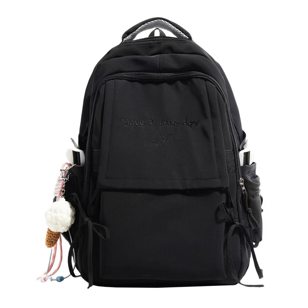 Backpack with Structured Design and Charming Inscription Kalsten