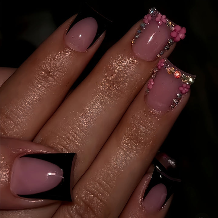 Luxury Floral Decorative Press-On Nails Kalsten