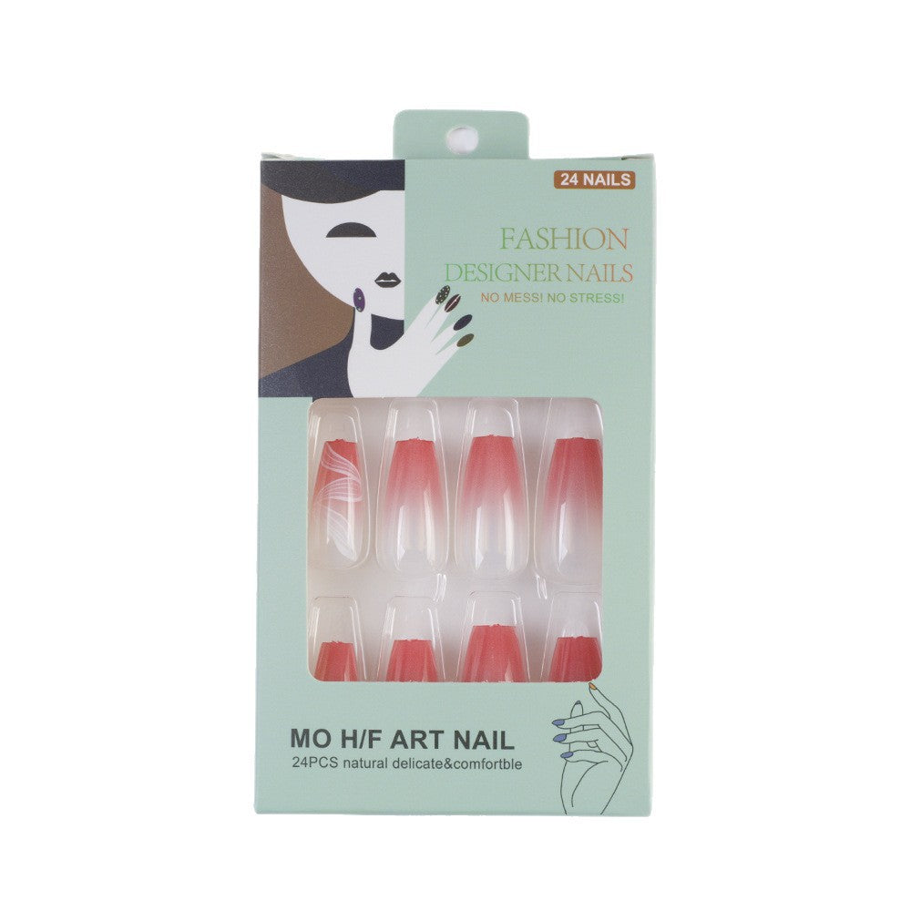 Art nails with elegant ombre and floral pattern Kalsten