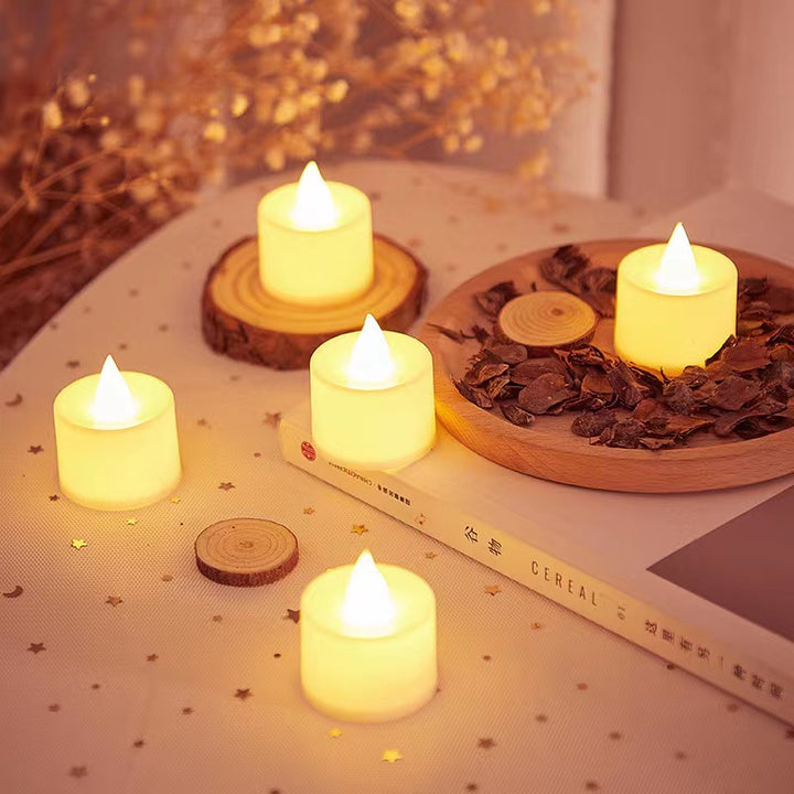 Decorative LED real wax candle in crystal look Kalsten