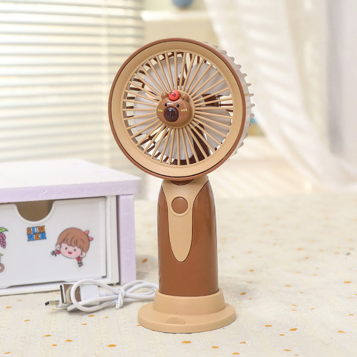 Women's Compact Hand Fan with Ergonomic Design and USB Charging Function Kalsten