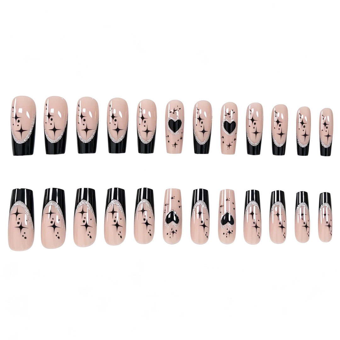 Elegant Heart-Embellished Nail Art Enhancements Kalsten