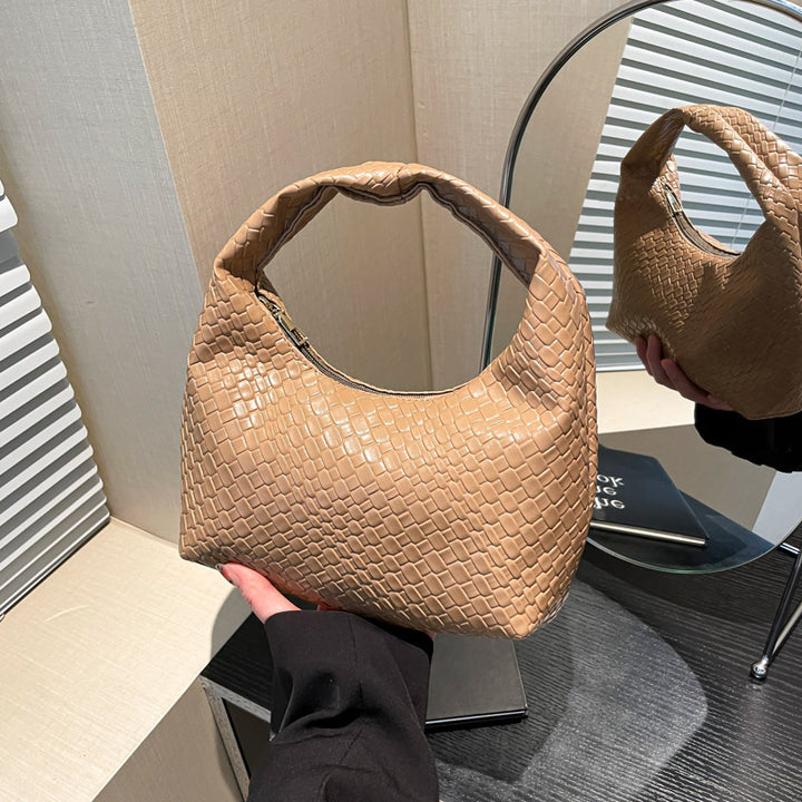 Textured Faux Leather Hobo Bag Kalsten
