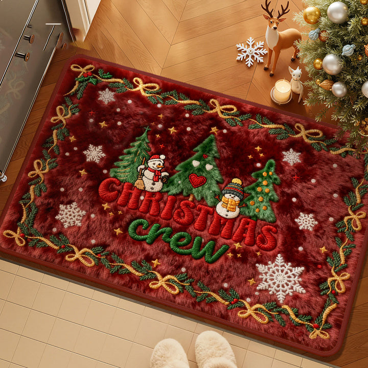 Christmas-Themed Plush Doormat