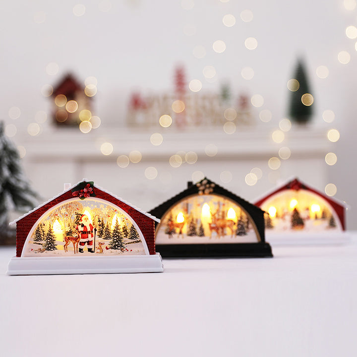 Decorative Lighted Christmas Village Scene