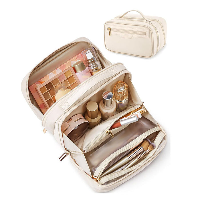 Cosmetic organizer with multiple compartments and removable interior compartment Kalsten