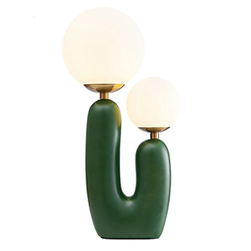 Artistic Table Lamp with Dual Globe Design