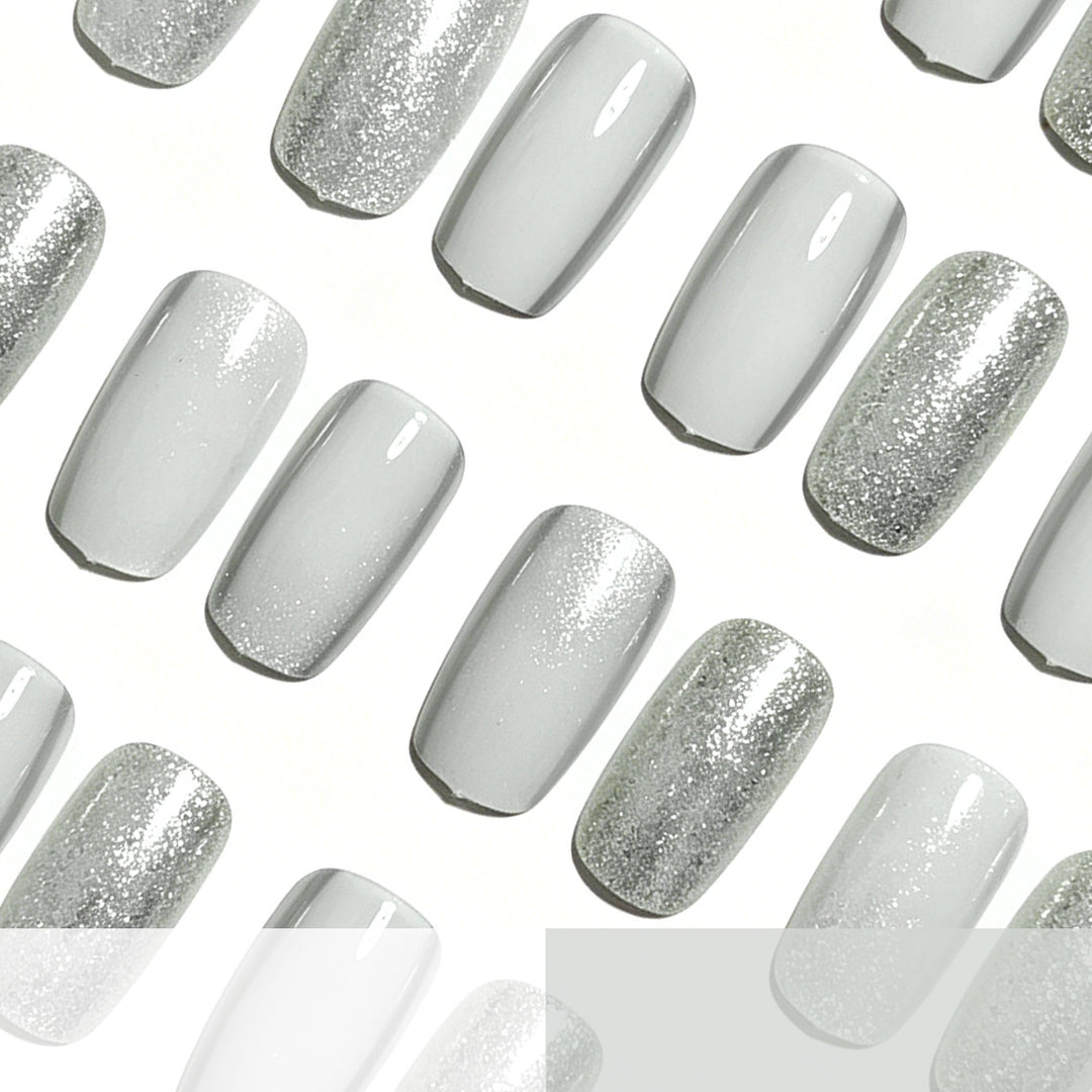 Elegant Glittery Acrylic Nail Extensions Kalsten