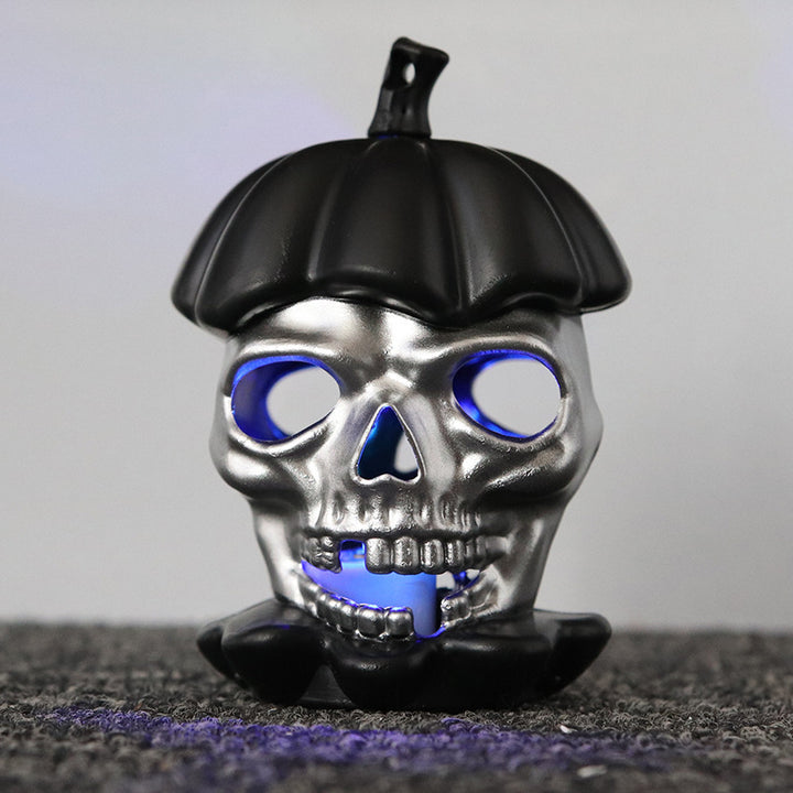 Halloween Decoration Figure Skull with Pumpkin Hat