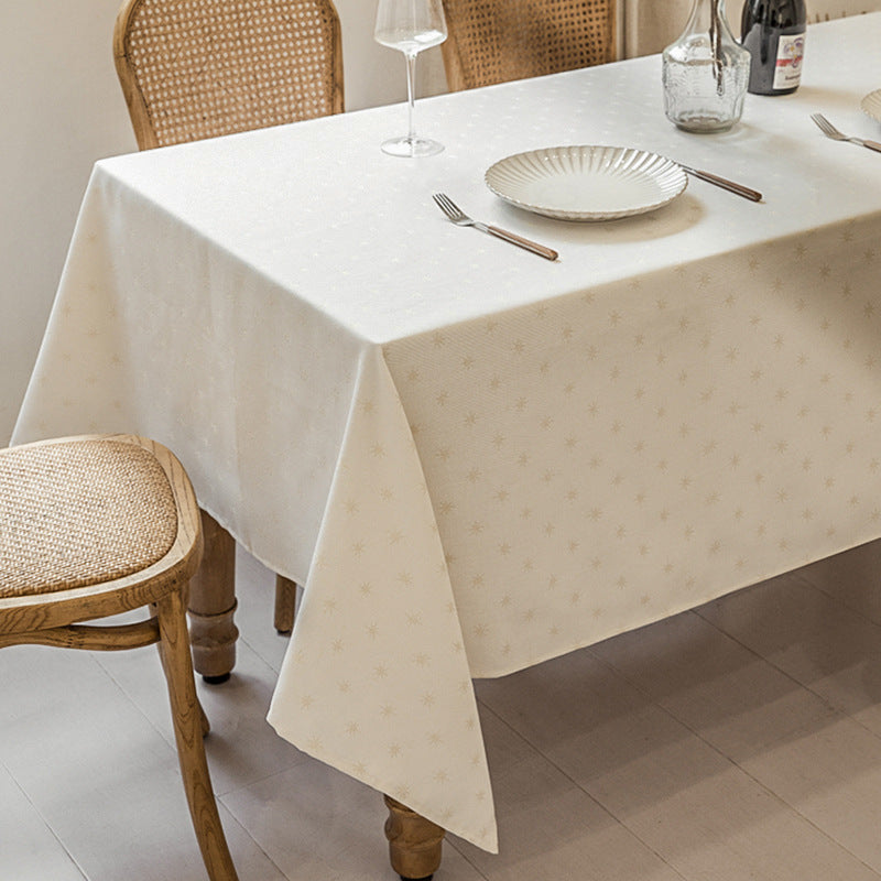 Woven jacquard tablecloth with diamond relief and easy-care cotton blend Kalsten