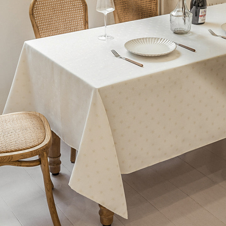 Woven jacquard tablecloth with diamond relief and easy-care cotton blend Kalsten