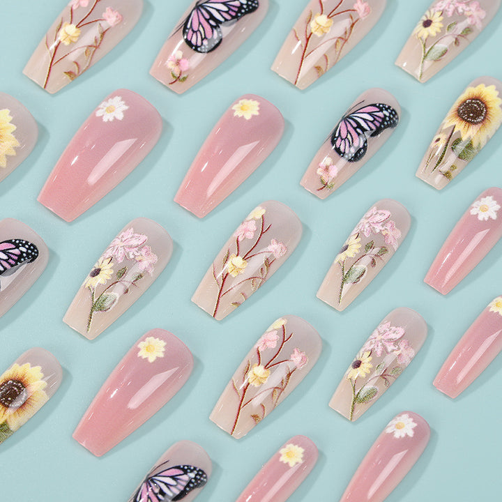 Art nails with floral and summer motifs Kalsten