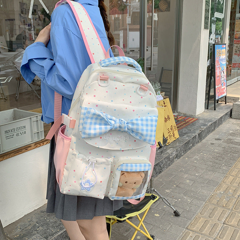 Adorable Bow-Embellished Backpack Kalsten