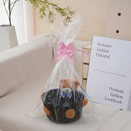 Cozy storage basket with bear motif Kalsten