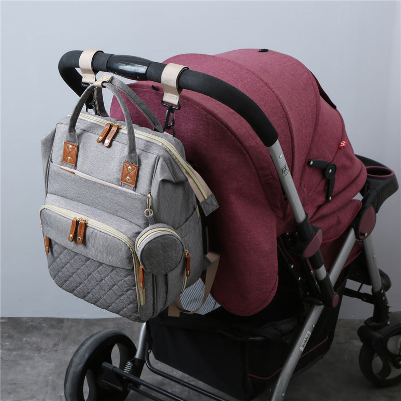 Multi-Functional Quilted Diaper Backpack Kalsten