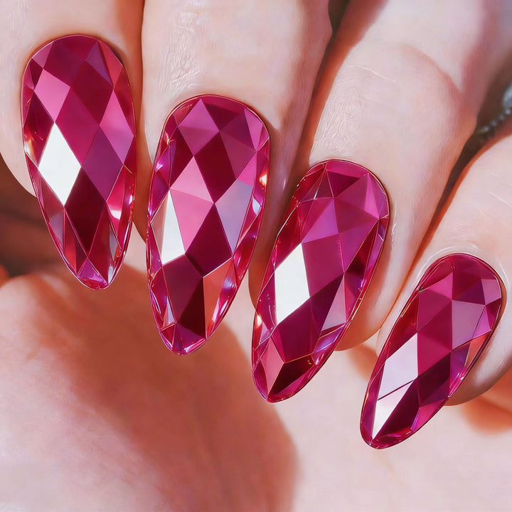 Eye-catching 3D art nails in crystal design Kalsten