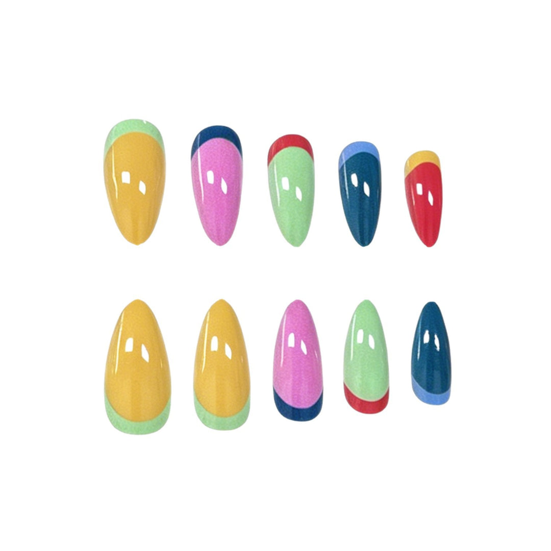 Colorful Press-On Nail Art Enhancements Kalsten