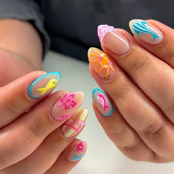 Artificial Nail Set with Maritime Motifs Kalsten
