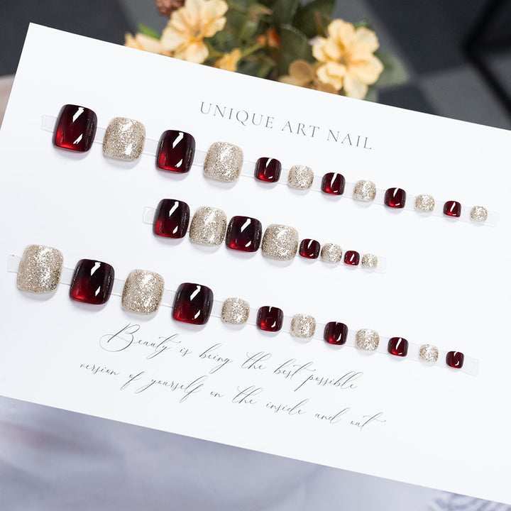 Glamorous Glitter Toe Nail Art Kalsten
