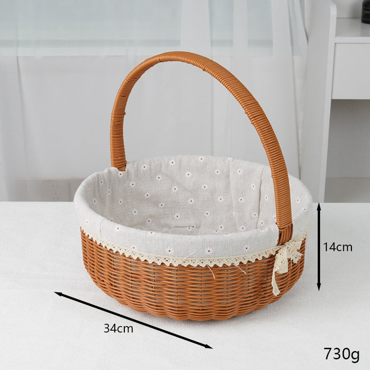 Decorative Round Woven Basket Kalsten