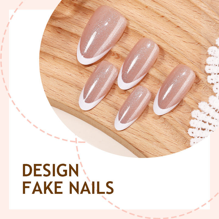 Artificial nail set with elegant glitter effect Kalsten