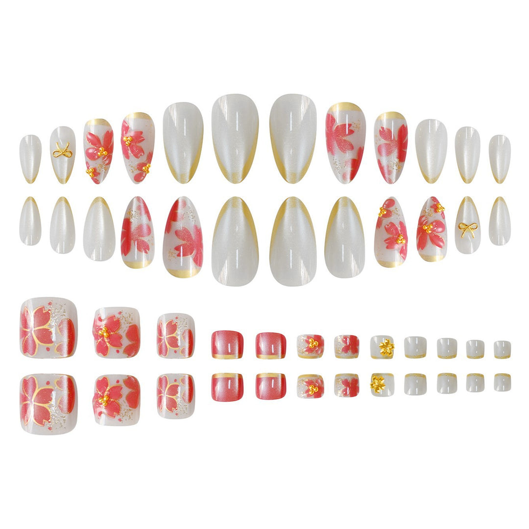 Floral Design Gel Nail Art Kalsten